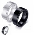 thumbnail image 1 of Rotatable Titanium Steel Ring Men's Stainless Steel Rotating Ring Black Hand Jewelry Easy to wear, 1 of 4