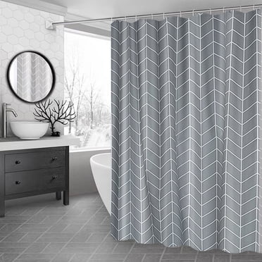 Waterproof PEVA Shower Curtain with Grommets, No Punch Needed, Reinforced Hem for Bathroom, Toilet Partition, or Dorm, Machine Washable and Fade-Resistant