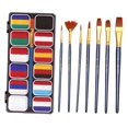 thumbnail image 4 of 12 Colors Facepainting with Brushes Water based Painting Palettes for, 4 of 8