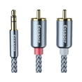 thumbnail image 2 of spellwife Essager 3.5mm to RCA Braided Cable Splitter Cord TV Computer Amplifier Audio Adapter Cable, 0.5 Meter, 2 of 8