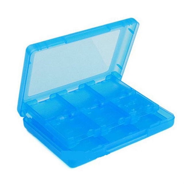MasteelfCA Generic 28-in-1 Game Cards Organizer Holder Case Box for DSi DS Lite 3DS (Blue)
