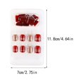 thumbnail image 2 of ziyahi False Nail Wearable Perfect Matching Simple to Wear No Irritating Odor Fake Fingernail Breathable Press Type Adjustable Paster Type 16 Type 8 F741 1Set, 2 of 6