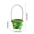 thumbnail image 3 of Easter Mini Decorative Hand-helds Flower Basket Woven Circular Flower Basket Simulation Flower Plants Micros Landscapes Woven Storage Basket, 3 of 6