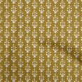 thumbnail image 1 of oneOone Viscose Jersey Mustard Yellow Fabric Asian Block Print Craft Projects Decor Fabric Printed By The Yard 60 Inch Wide, 1 of 4