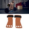 thumbnail image 4 of Gants de Protection pour les Mains à Trois Doigts, Poignées de Gymnastique Résistantes à l'Usure Antidérapantes pour Se Remonter Noir, Marron, 4 of 8