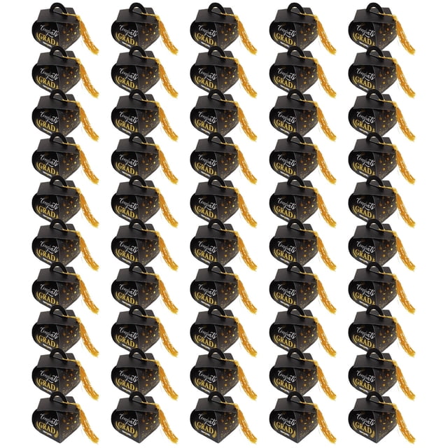 Sales Today Clearance! 50-Piece Graduation Candy Boxes, Doctoral Hat Mini Gift Boxes - DIY Folding Party Favors for Graduates