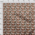 thumbnail image 2 of oneOone Polyester Lycra Brown Fabric Cloud & Bird Cartoon Sewing Craft Projects Fabric Prints By Yard 56 Inch Wide, 2 of 4
