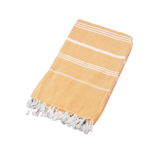 Serviette de Plage Turque Antiadhésive Motif Rayé Sable pour Adultes Châle de Sauna Extérieur