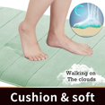 thumbnail image 3 of ORUYROP Memory Foam Bath Mat Rug, 24 x 17 Inches, Comfortable, Soft, Super Water Absorption, Machine Wash, Non-Slip, Thick, Easier to Dry for Bathroom Floor Rugs, Pale Green, 3 of 7