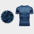 thumbnail image 3 of CHGBMOK Chemises de Golf pour Hommes Couleur Unie Séchage Sport Train Manches Courtes Col Rond Tailles S-2TG, 3 of 8