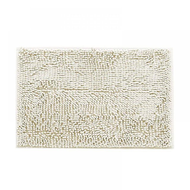 Chenille Bathroom Rug Mat 16”x24” Extra Soft and Absorbent Shaggy Rugs Machine Washable Quick Dry Bath Mat Plush Carpet for Tub Shower and Bath Room Floor Mats Navy Blue