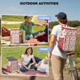 thumbnail image 5 of Retro Floral Rustic Print Backpack Cooler - 20L Leakproof & Easy to Clean, Ideal for Students and Families, 5 of 5