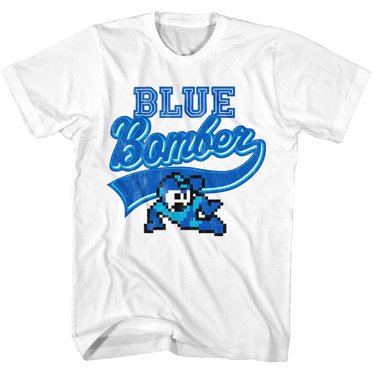 Mega Man T-Shirt pour Adulte Blue Bomber White Classic