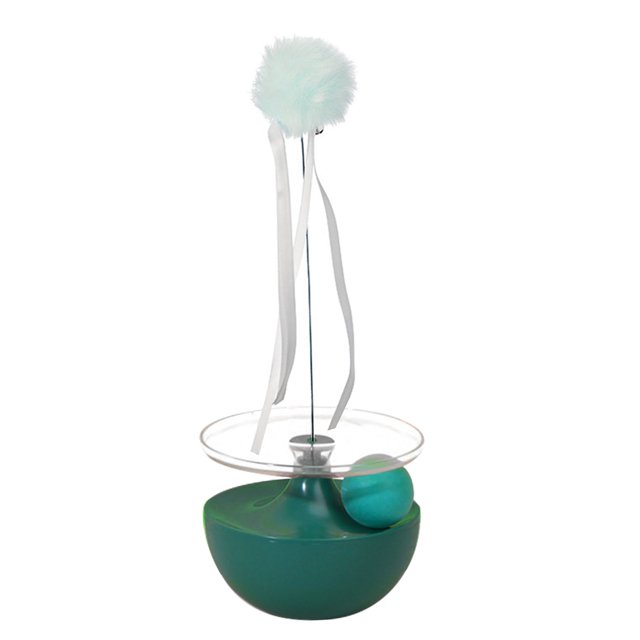 Cat Teaser Ball Toy, Interactive 360 Degree Rotating Cat Self Play Teaser Wand For Kitten For Indoor