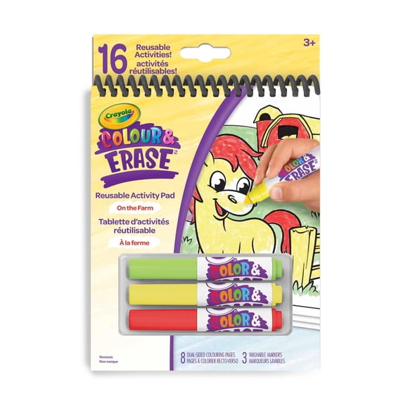 Colour & Erase Reusable Activity Pad - On the Farm