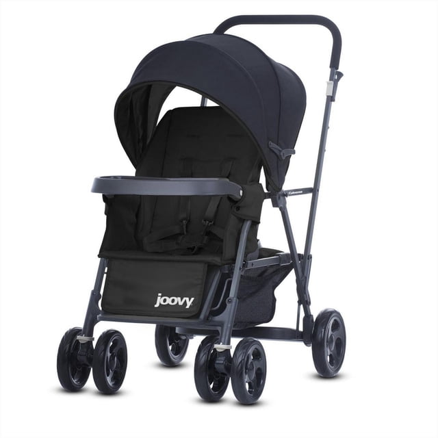 Poussette tandem Caboose Graphite de Joovy avec marchepied