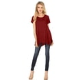 thumbnail image 1 of Womens Short Sleeve Scoop Neck Flowy Tunic Top - Made in USA, XX-Large, 1 of 1