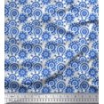 thumbnail image 1 of Soimoi polyester Crepe Fabric Circle & Mandala Printed Fabric 1 Yard 52 Inch Wide, 1 of 1