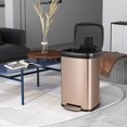 thumbnail image 4 of Costway 13.2 Gallon Step Trash Can Stainless Steel Airtight Garbage Bin for Home Kitchen Golden, 4 of 10