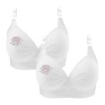 thumbnail image 1 of Timegard Wireless Bras for Women 2pc Ruched Full Support Adjustable Strap Comfy Daily Seniors Bras, 1 of 7