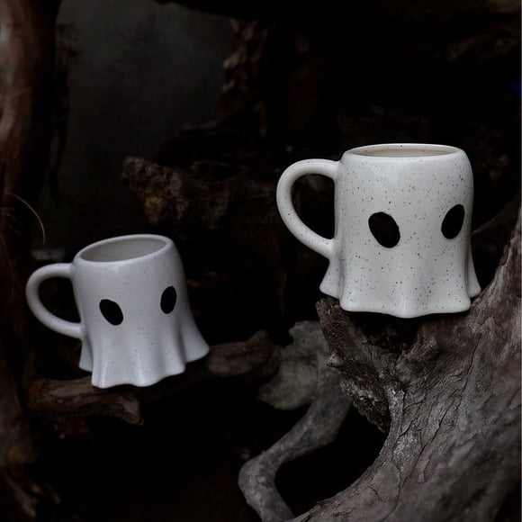 Danhjin Drinking Glass Halloween Mug Cute Ghost Ceramic Cup Mug Water Cup Coffee Cup Milk Cup Novelty Halloween Mugs Birthday Gift Water Bottle