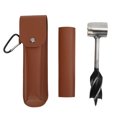 thumbnail image 3 of Wood Drill Bit Tool, Multifunctional Hand Auger Wrench Practical  For Outdoor Activity Brown PU Leather Bag And Holster, 3 of 8