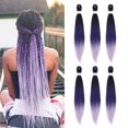thumbnail image 4 of Amdohai Jumbo Braid Hair 26inch Synthetic Fiber Hair Extensions Crochet Braiding Gradient Color Braids Hair Styling Tools, 4 of 7