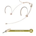 thumbnail image 1 of Bgsha Beige Double Earhook Headset Mic Headworn Microphone 3.5mm 3 Pin 4 Pin XLR Plug, 1 of 9