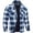 Sky Blue, variant on Miqool Mens Button Down Shirt Jacket Long Sleeve Quilted Lined Plaid Jacket Warm Casual Outerwear with Pockets
