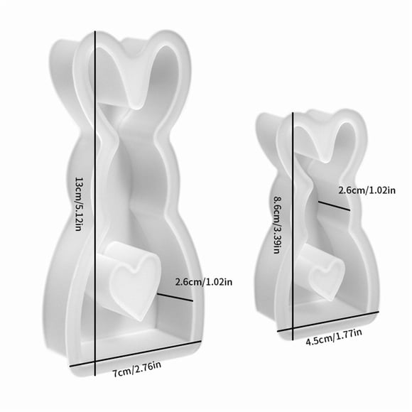 JJKBVCLO Easter Rabbit Silicone Easter Rabbit Silicone 3D Easter Bunny Silicone Rabbit Easter DIY Rabbit For Easter Easter Gifts