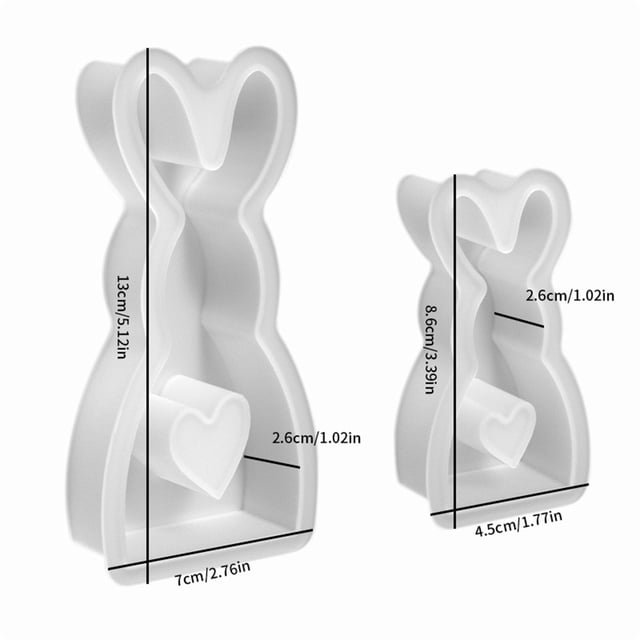 JJKBVCLO Easter Rabbit Silicone Easter Rabbit Silicone 3D Easter Bunny Silicone Rabbit Easter DIY Rabbit For Easter Easter Gifts
