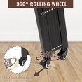 thumbnail image 3 of GloryStar Metal Retractable Security Gate, Folding Fence with Waterproof Rust-Proof Finish, 360° Wheels and Foot Lock for Garden or Home, 3 of 7