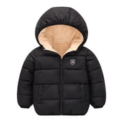 dmqupv Parka Jacket Girl Girl Winter Coat Winter Long Jacket Outwear Kids Clothes Girls Winter Long Coat With Hood Warm Quilted Jacket For Kids Cold Black,Size for 6-7 Years