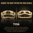 thumbnail image 4 of Max Advanced Brakes – EliteMAX Front Brake Caliper for 2010-2015 Toyota 4Runner, Passenger Side, Gold Powder Coated, Disc Brake Caliper Assembly w/o Bracket, 4 of 8