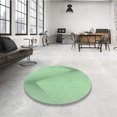 thumbnail image 4 of Ahgly Tapis Rond Lavable en Machine Intérieur Transitionnel Vert Menthe, 3 Pieds Rond, 4 of 7