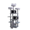 thumbnail image 1 of Home4Cat 74.2" 9-level Extra-Large Cat Tree – Multi-Activity Tower for Multi-Cat households, Gray, 1 of 8
