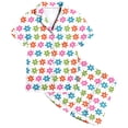 thumbnail image 1 of MIASHUI Girls Pajamas Set Flower Pattern Button-Down Sleepwear 2 Piece Nightwear,White,4-5 Years, 1 of 4