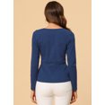 thumbnail image 4 of INSPIRE CHIC Blouse à Manches Longues pour Femmes à Col Rond avec Torsade devant, 4 of 4