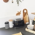 thumbnail image 3 of SMEG 2 Slice Toaster with 6 Presets and Defrost Function and Removable Crumb Tray (Black), 3 of 6