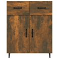 thumbnail image 3 of vidaXL Sideboard Smoked Oak 69.5x34x90 cm Engineered Wood, 3 of 5