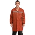 thumbnail image 1 of Jizyo Unisex Mens Womens Cotton Factory Work Jacket Mechanical Reflective Strips Workshop Lab Coat Orange M/小号, 1 of 7