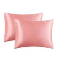 thumbnail image 1 of Silk Pillowcase for Hair and Skin Simulated Silk Pillowcase for Hair and Skin - Simulated Silk Pillowcase 2 Sets 20X26 Inches with Envelope Closure, Gift for Women Men, 1 of 5