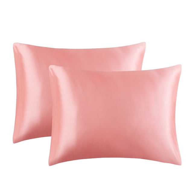 Silk Pillowcase for Hair and Skin Simulated Silk Pillowcase for Hair and Skin - Simulated Silk Pillowcase 2 Sets 20X26 Inches with Envelope Closure, Gift for Women Men