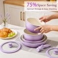 thumbnail image 3 of GIPP 11pcs Ceramic Cookware Sets, Pots and Pans Set Nonstick with Removable Handle, Oven & Dishwasher Safe,Induction Cookware, Kitchen Cooking Set for All Stoves, 3 of 7