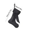 thumbnail image 3 of Iumwxz White Velvet Christmas Stocking with Snowflake and Star Patterns 40x19cm Holiday Tree Ornament Sock with Rope Hanger for Festive Home Decor Includes 1 Stocking, 3 of 6