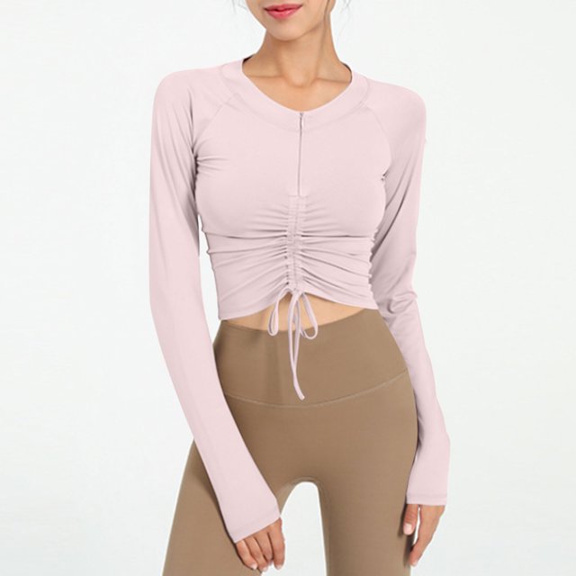RXIRUCGD Hoodie de Sport Décontracté à Col Rond pour Femmes, Sans Capuche, Manches Longues, Rose, Taille : m