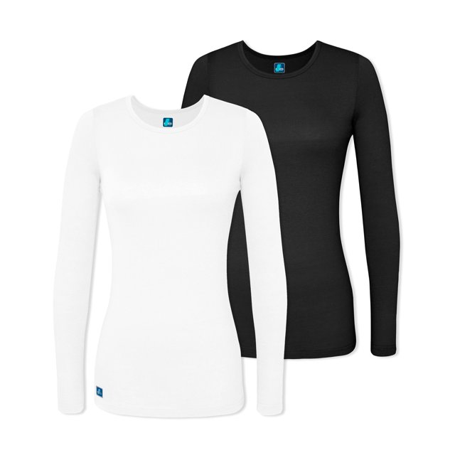 Adar sous-Couches pour Femmes, Lot de 2 - T-Shirt de sous-Couche à Manches Longues Confortable