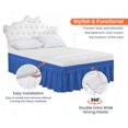 thumbnail image 3 of SGI Bedding 18 Inch Wrap Around Bed Skirt | Microfiber Bed Skirt | Fade Resistant, Wrinkle Free, Anti-static, Decorative, Extra Storage Space, Clutter-Free | California King, Egyptian Blue, 3 of 6