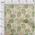 thumbnail image 2 of oneOone Georgette Viscose Light Green Fabric Leaves Craft Projects Decor Fabric Printed By The Yard 42 Inch Wide, 2 of 5