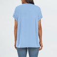 thumbnail image 4 of Binmer T-Shirt à Manches Courtes Décontracté pour Femme, Couleur Unie, Col Rond, 4 of 9
